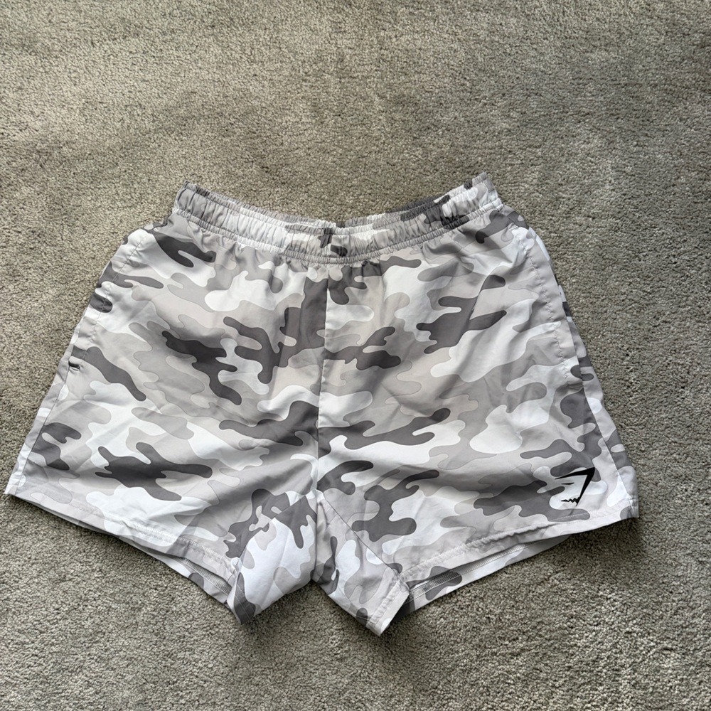 Gymshark Monochrome Camo Shorts